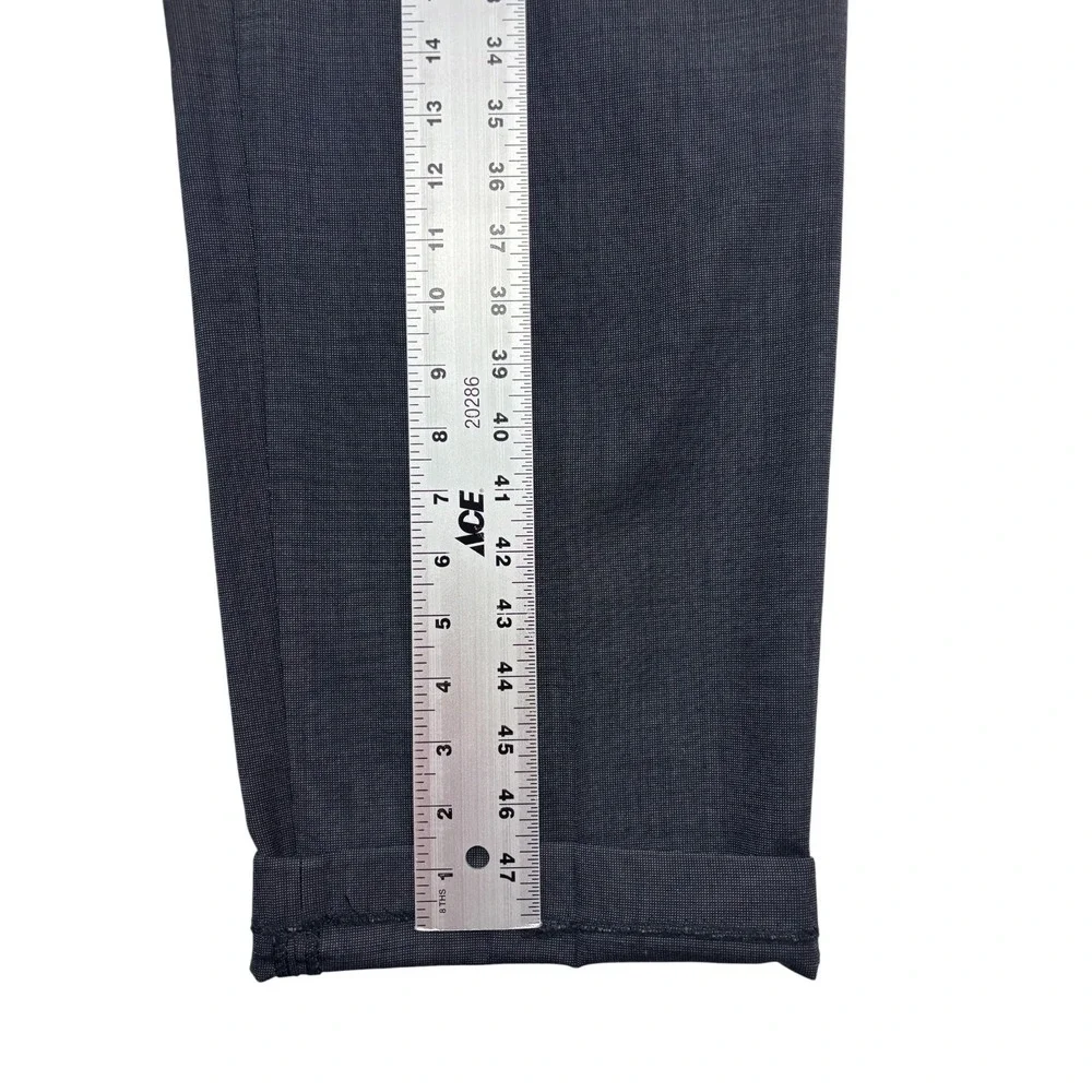 vtg 90s Ralph Lauren Chaps 40R 32x30 Charcoal 2pc Pant Suit Wool Cuffed Pleated